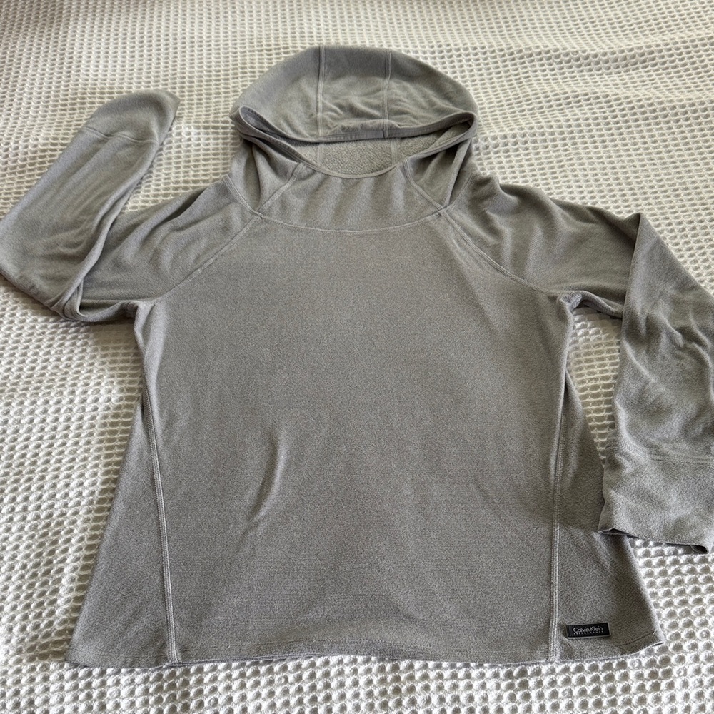 Calvin Klein Performance Quick Dry Gray Hoodie EUC M